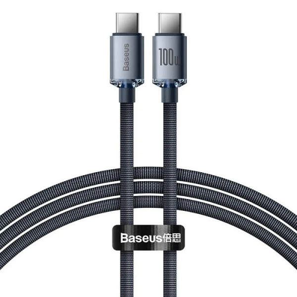 Купить Кабель Baseus Crystal Shine (CAJY000601) USB-C/USB-C 100W 1.2m (Black) 1208768